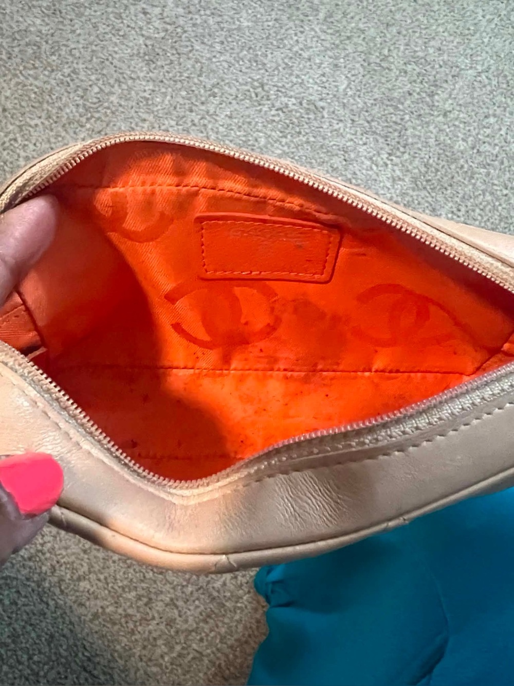 🧡 CHANEL Cambon Line Cosmetic Pencil Pouch Case - Picture 8 of 16